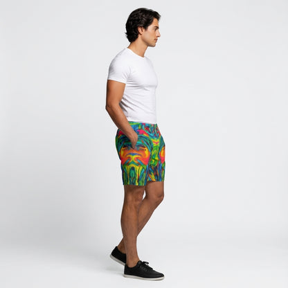 Board Shorts (7" Inseam) in Lightweight Cotton Poplin Green Jungle 