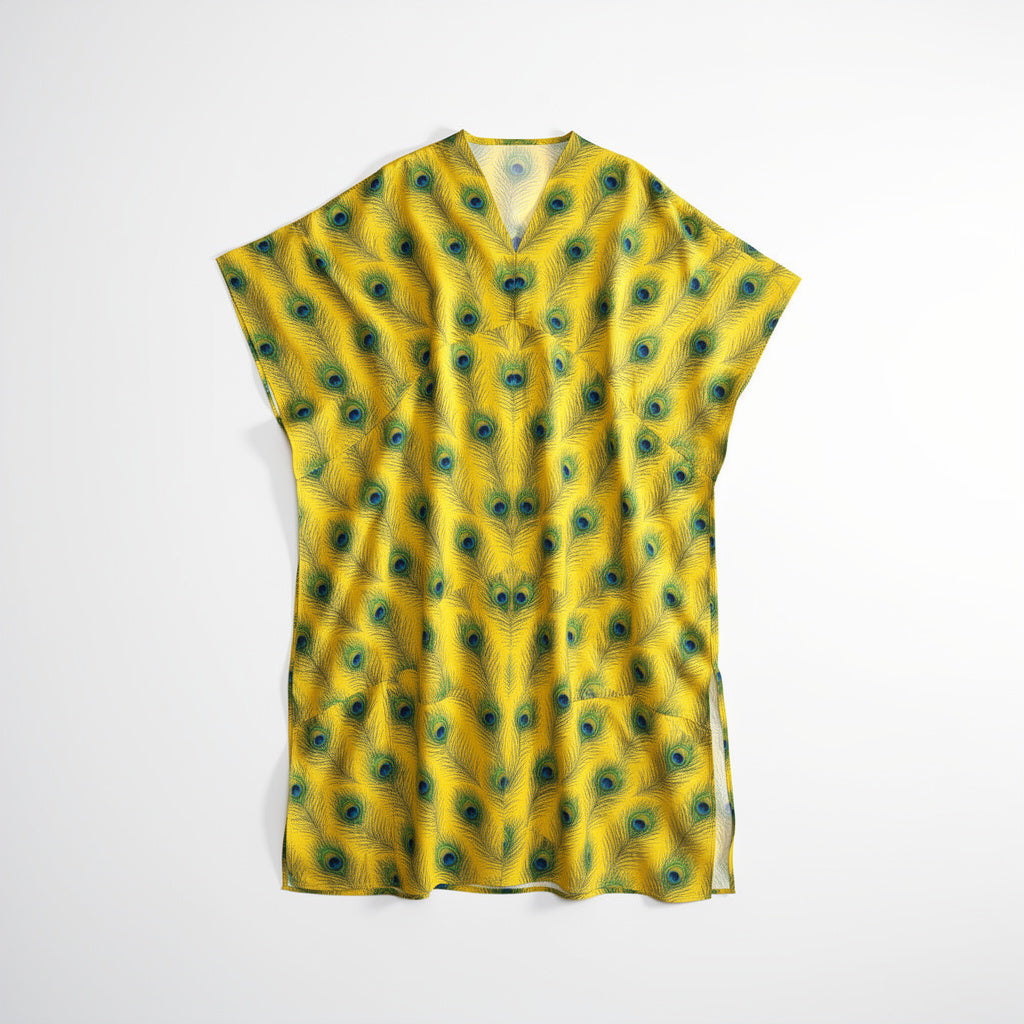 Caftan Yellow Peacock Feathers
