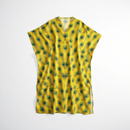 Caftan Yellow Peacock Feathers