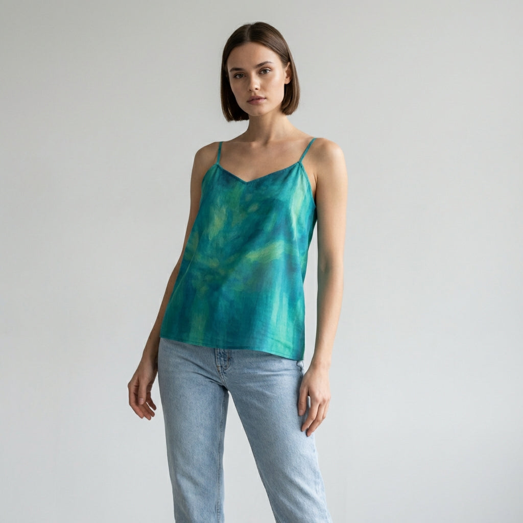 Camisole Turquoise Watercolors