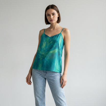 Camisole Turquoise Watercolors
