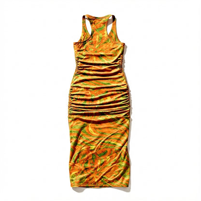 Racerback Shirred Tank Dress Fruit Noodles 