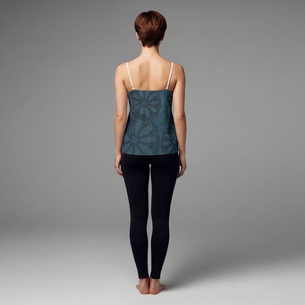 Teal Rose Window Camisole