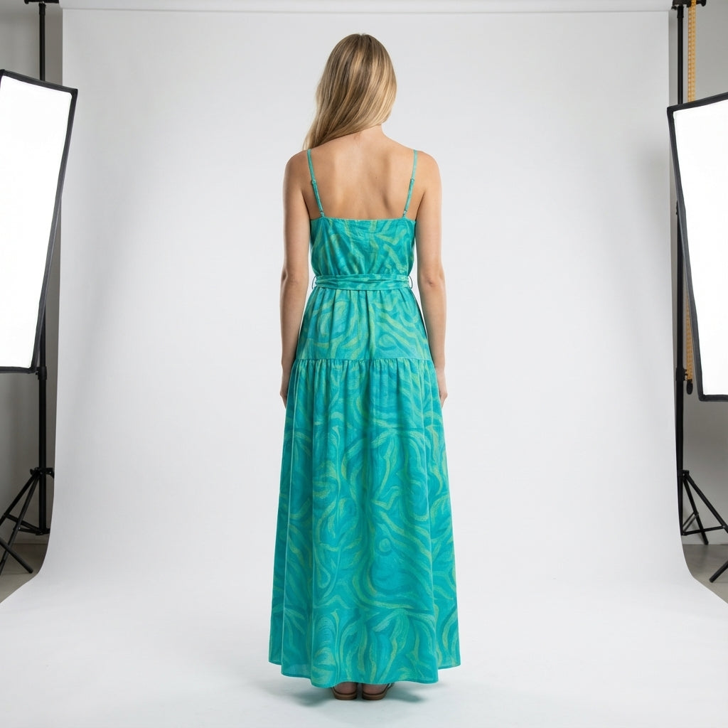 Maxi Dress Turquoise Noodles