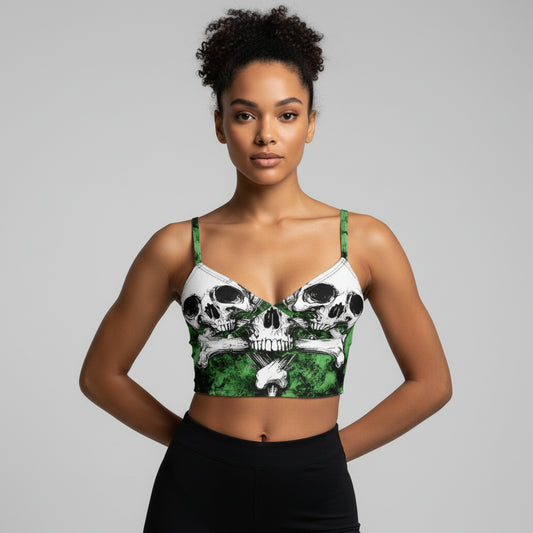 Green Skeletittie Bralette
