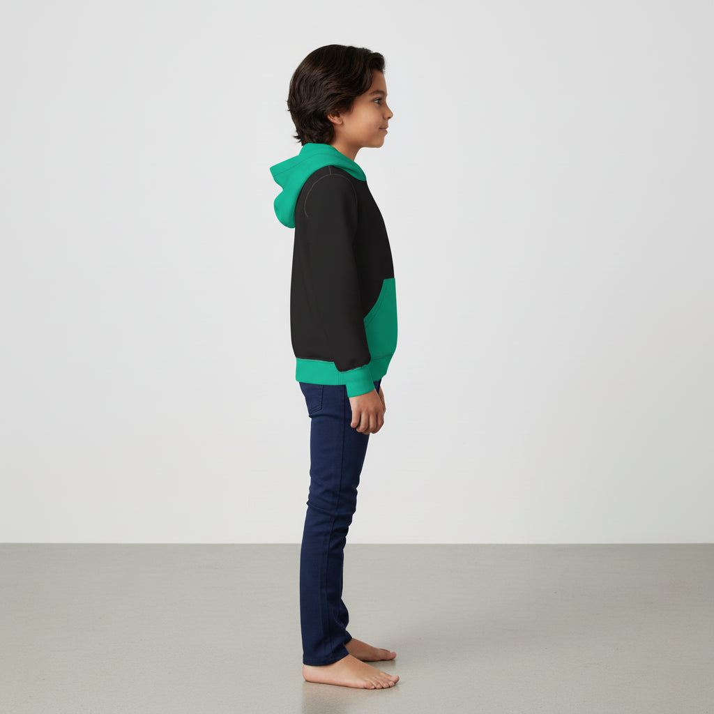 black & blue Pullover Hoodie – Cotton Fleece