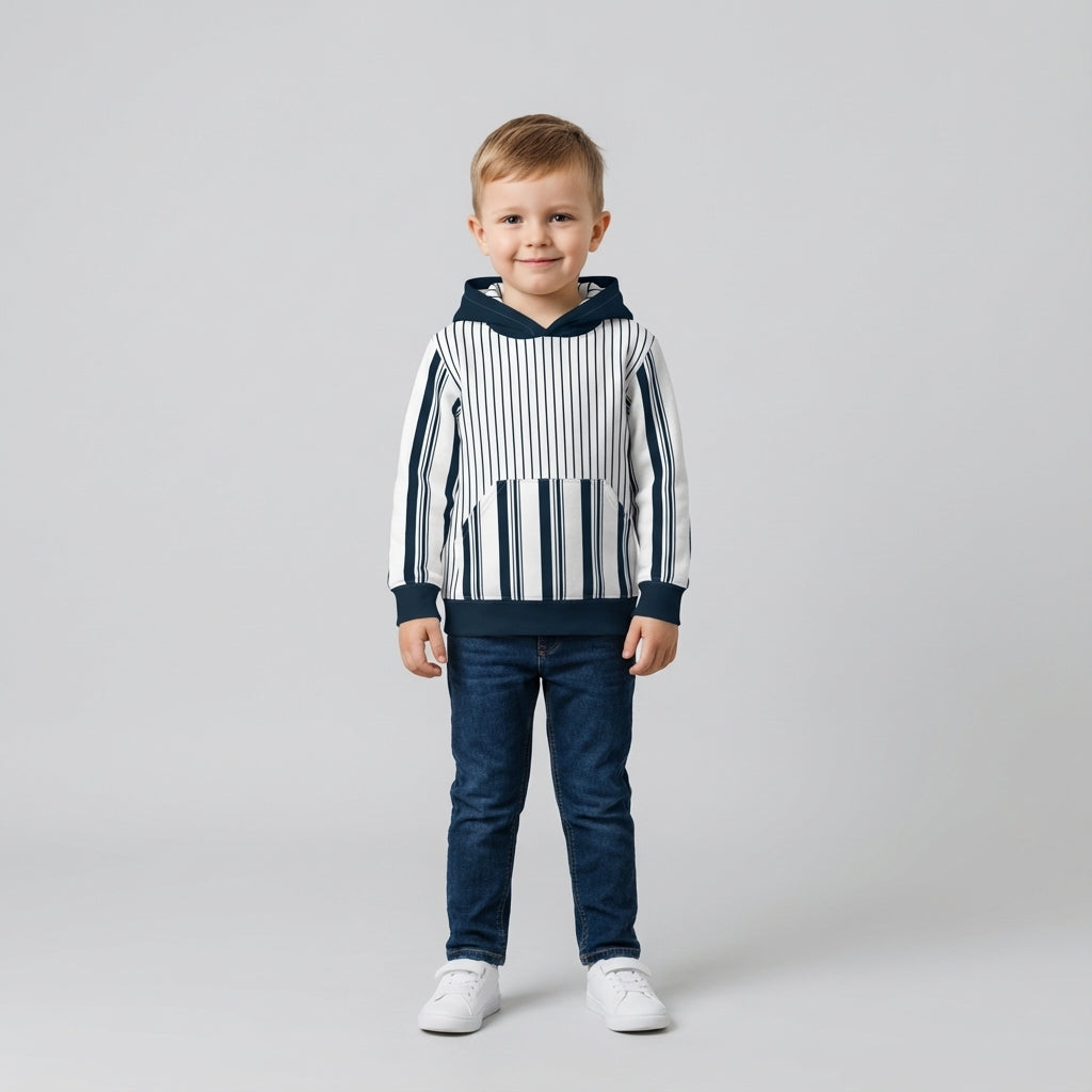 Striped Midweight Hoodie