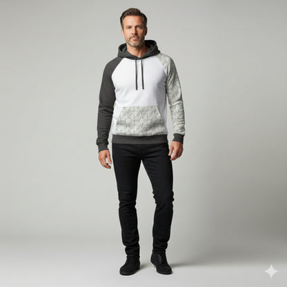 Half Raglan Sweatshirt Hoodie