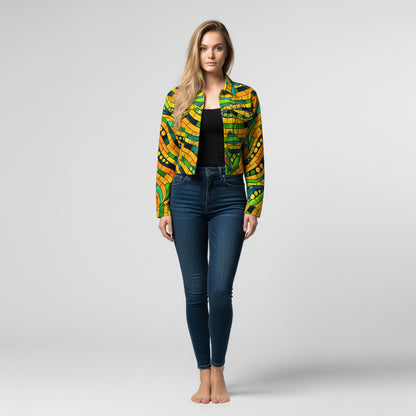 Cropped Jean Cotton Jacket Mosaic 11