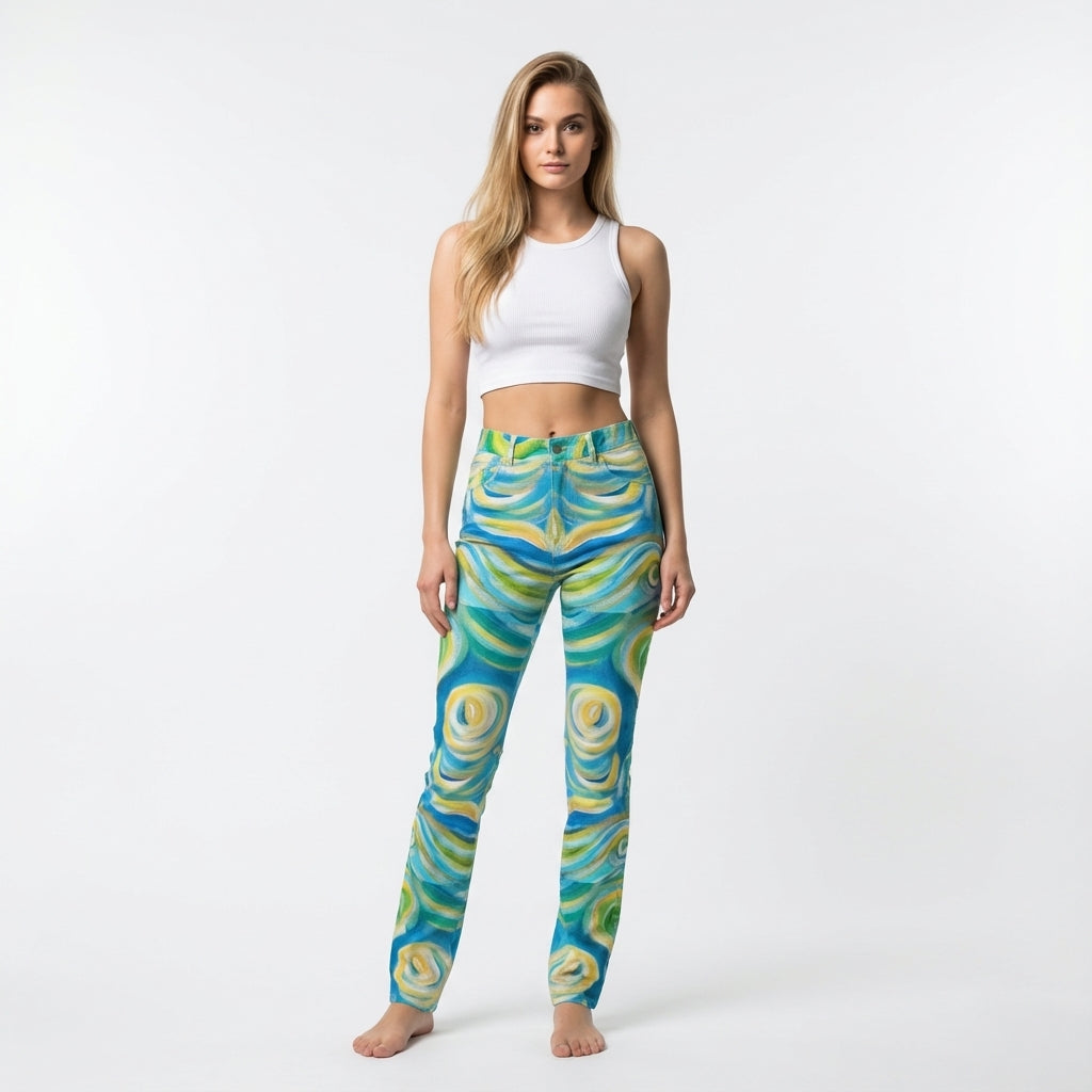 Skinny Jeans Sea Swirls