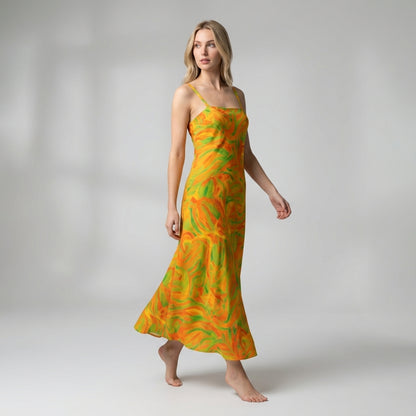 Bias Slip Dress Fruity Noodles