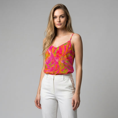 Camisole Pink Noodles in Lightweight Organic Cotton Voile