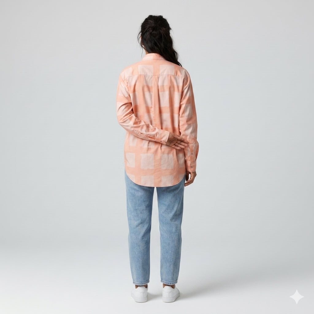 Wire Peach Adobe Oversized Shirt