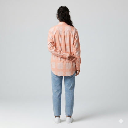 Wire Peach Adobe Oversized Shirt