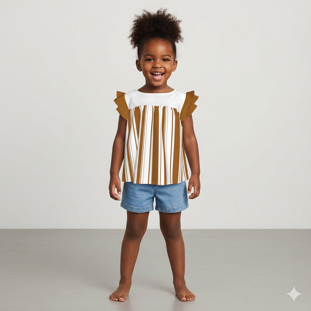 Ruffled Sleeve Top