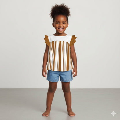 Ruffled Sleeve Top