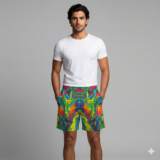 Board Shorts (7" Inseam) in Lightweight Cotton Poplin Green Jungle 