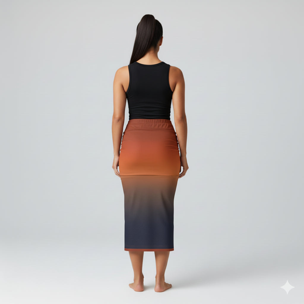 Odyssey Ombre Bodycon Midi Skirt