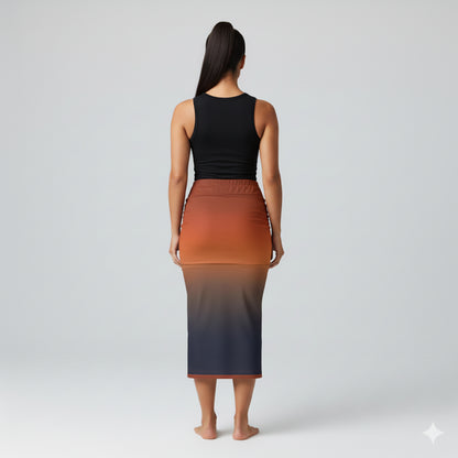 Odyssey Ombre Bodycon Midi Skirt