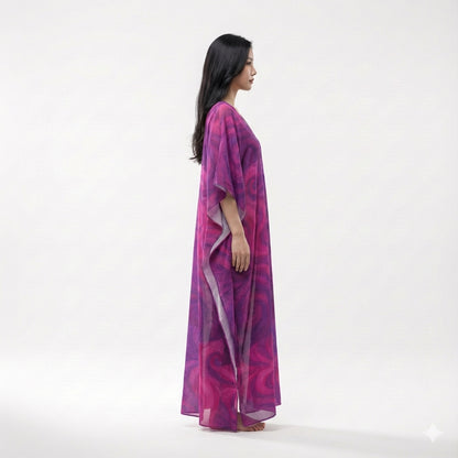 Caftan Purple Storm – Lightweight Organic Cotton Voile