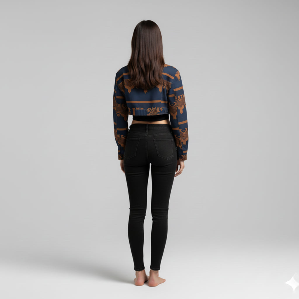 Zayna Cropped Denim Jacket