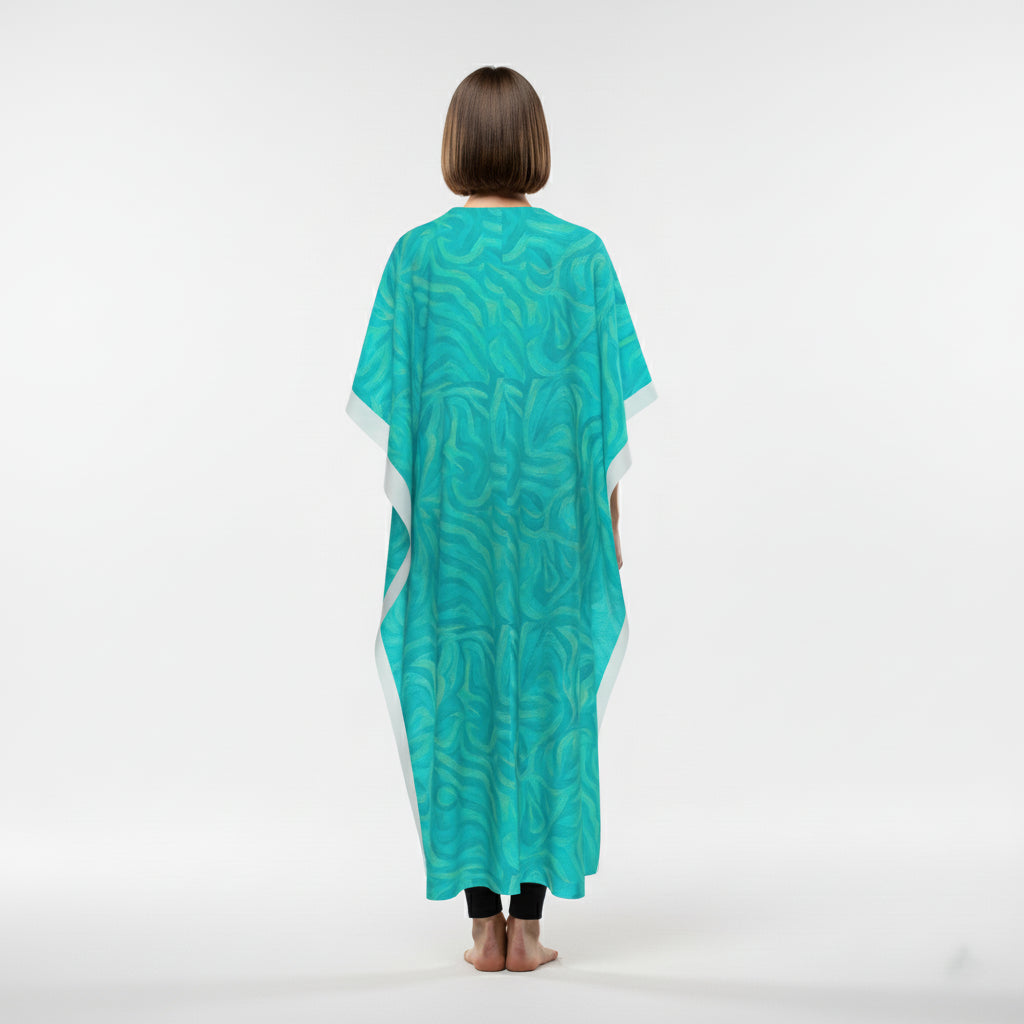 Caftan Organic Cotton Turquoise Noodles