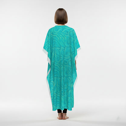 Caftan Organic Cotton Turquoise Noodles