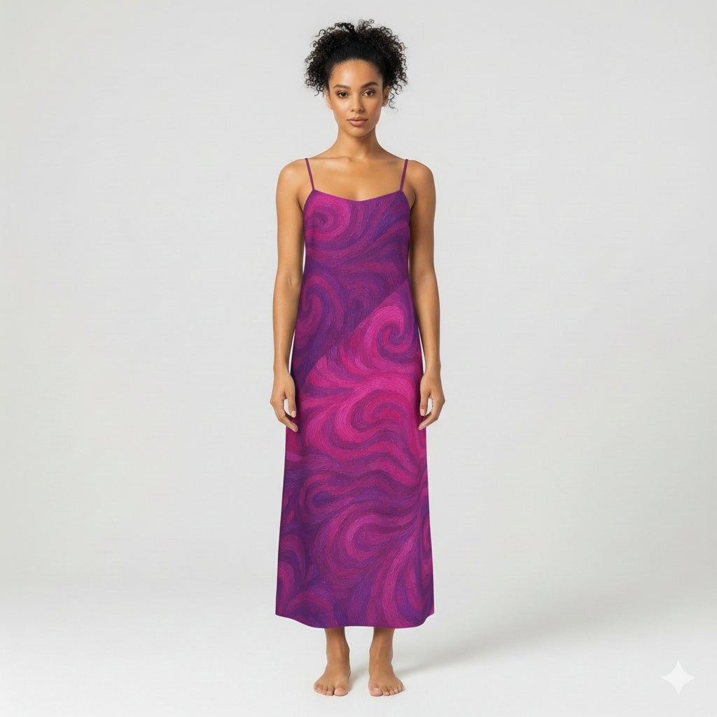 Slip Dress (non Bias) Purple Storm