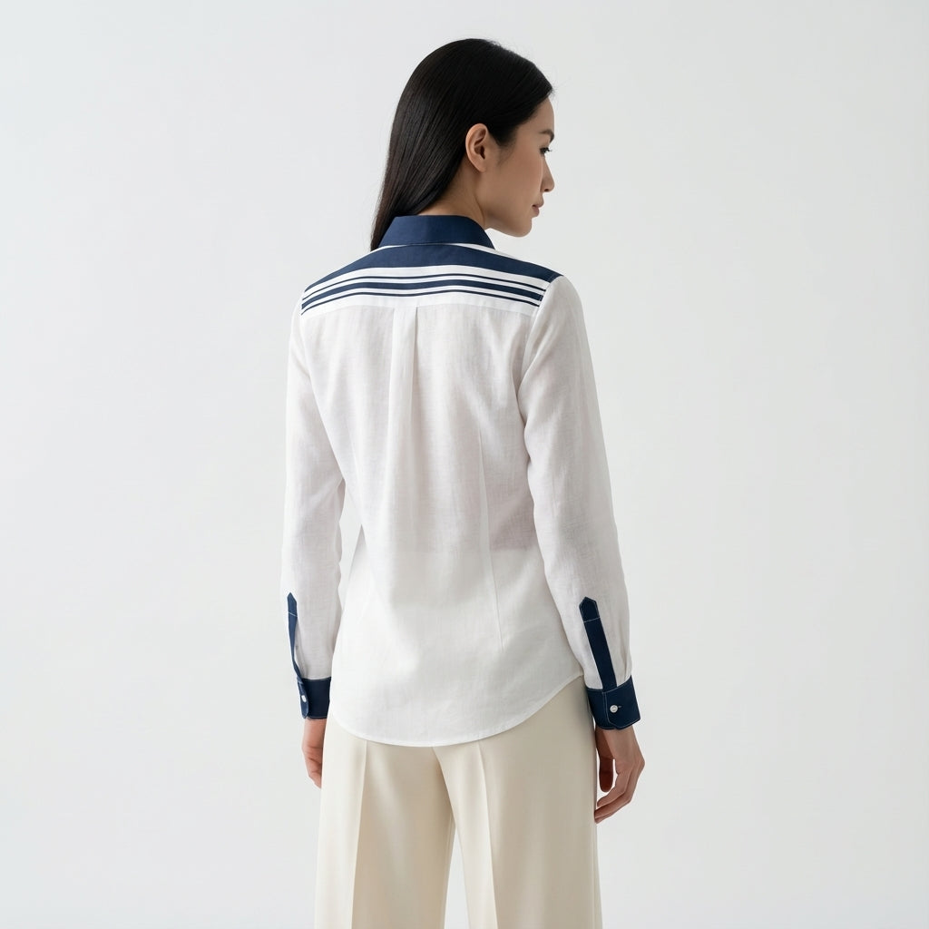Striped Button Front Shirt