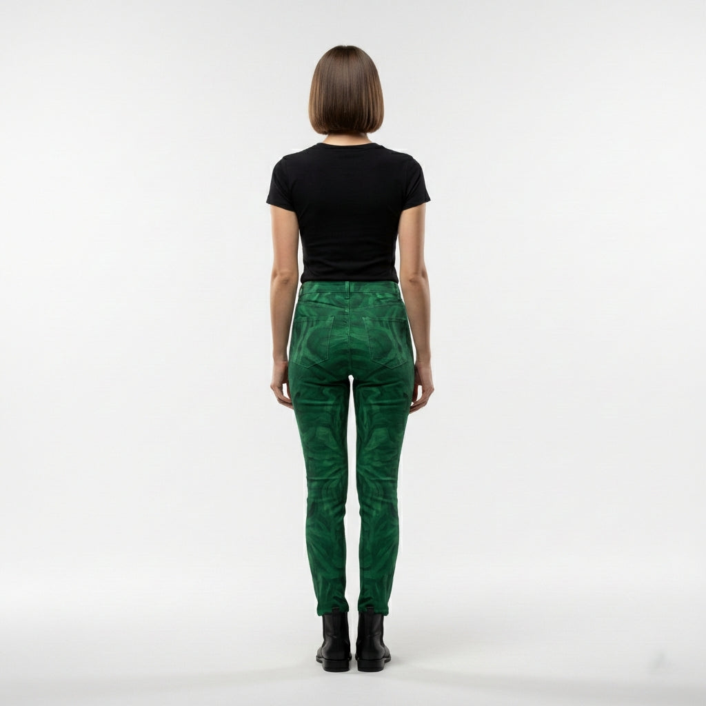 Skinny Jeans Dark Green Noodles