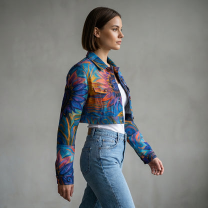 Cropped Jean Cotton Jacket Sunflower Beach