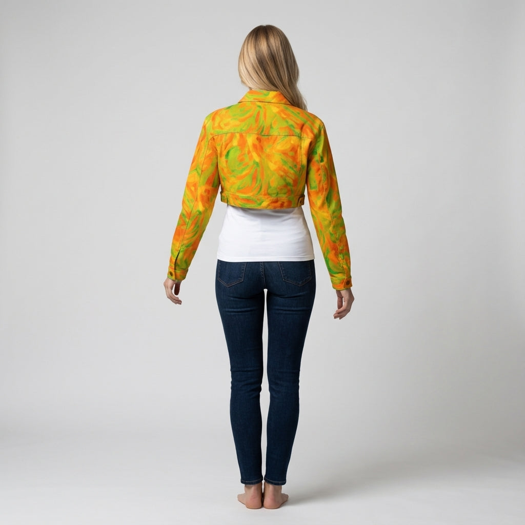 Cropped Jean Jacket Fruity Noodles