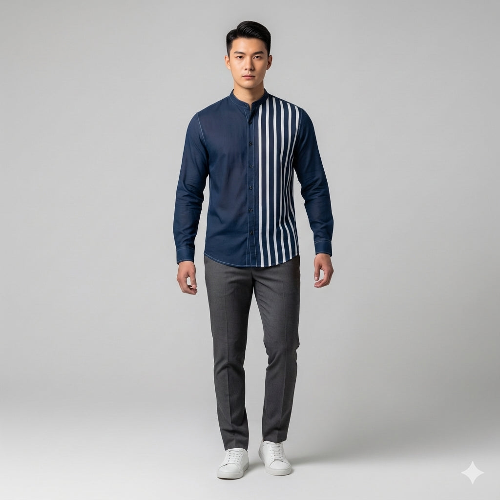 Basic Shirt Band Collar 