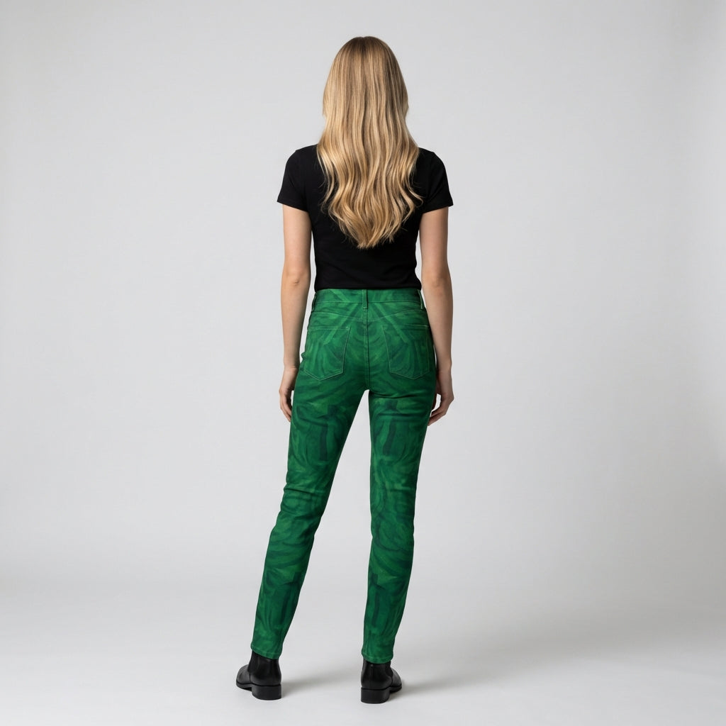 Skinny Jeans Dark Green Noodles