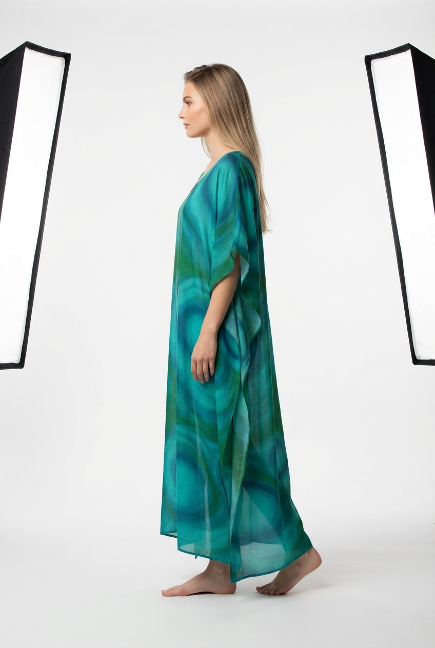 Caftan Indigo Child - Lightweight Organic Cotton Voile