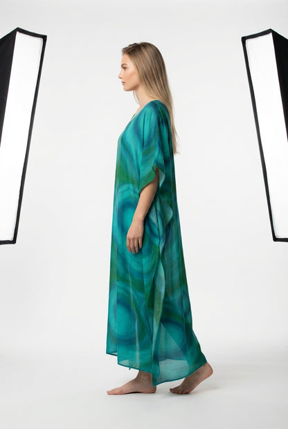 Caftan Indigo Child - Lightweight Organic Cotton Voile