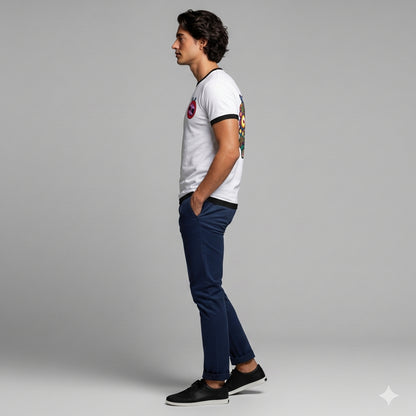 Maine-ish Reverse Men's Two-Tone White Tee