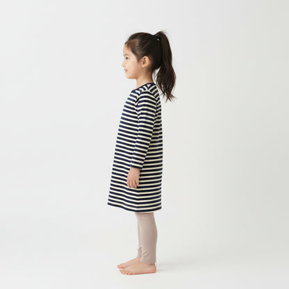 Long Sleeve T-Shirt Dress in Cotton-Spandex Jersey