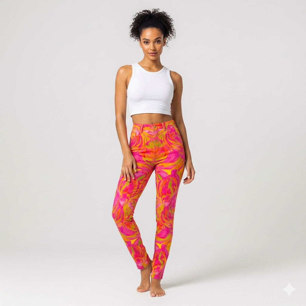 Skinny Jeans Pink Noodles