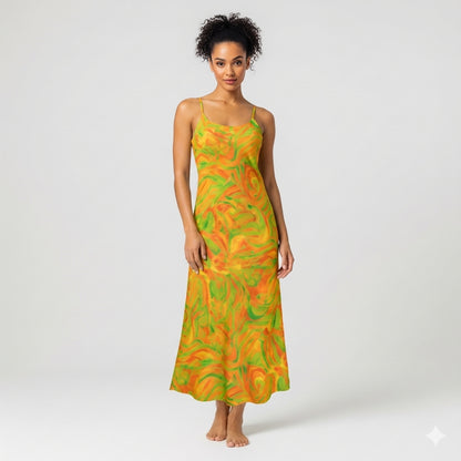 Bias Slip Dress Fruity Noodles