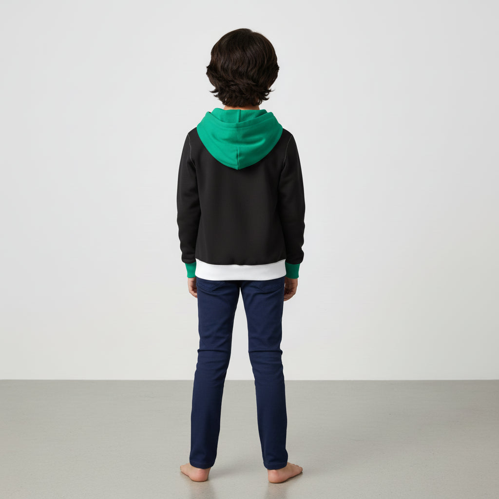 black & blue Pullover Hoodie – Cotton Fleece