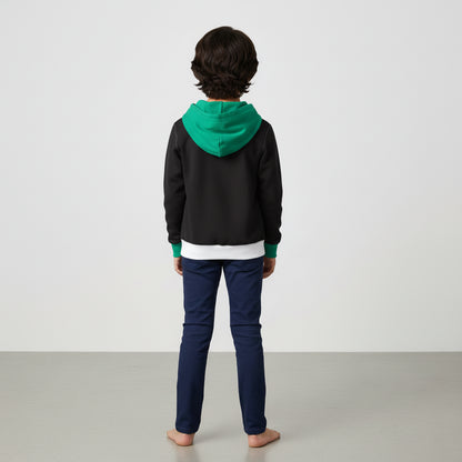 black & blue Pullover Hoodie – Cotton Fleece