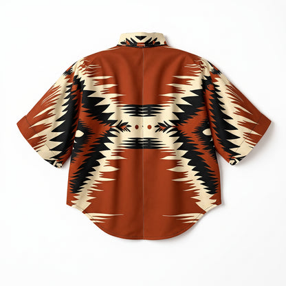 Kai Cropped Kimono Sleeve Blouse