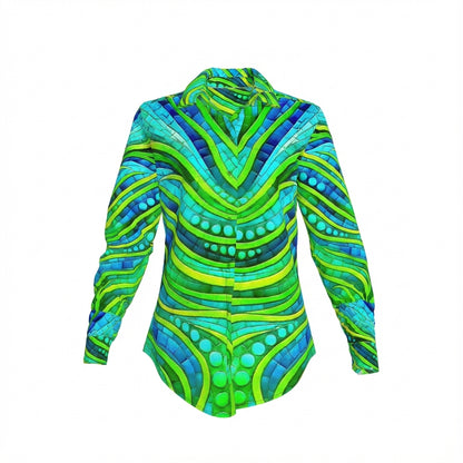 Women's Button Front Shirt Mosaic
