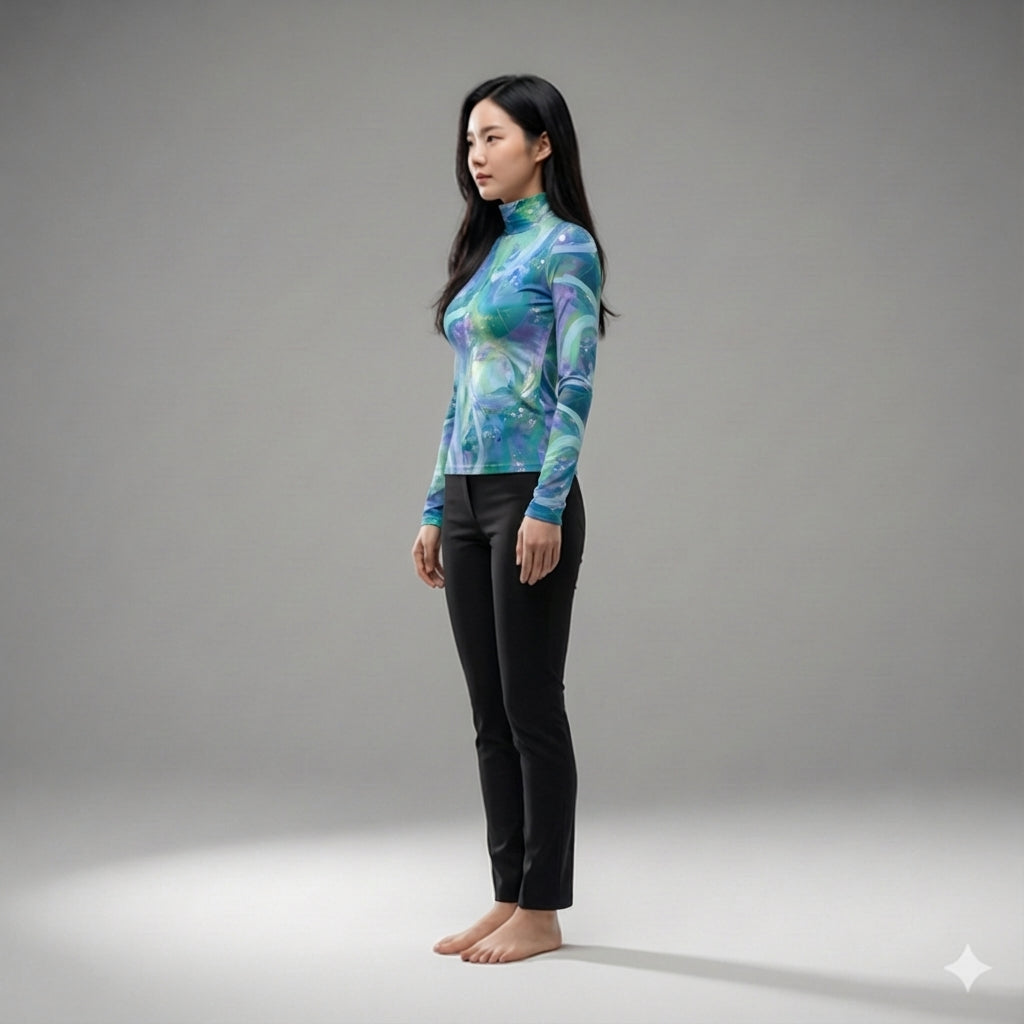 Azure Breeze_Long Sleeve Turtleneck