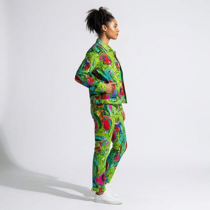 Demin Jacket Pink Water Lilies Jean Jacket