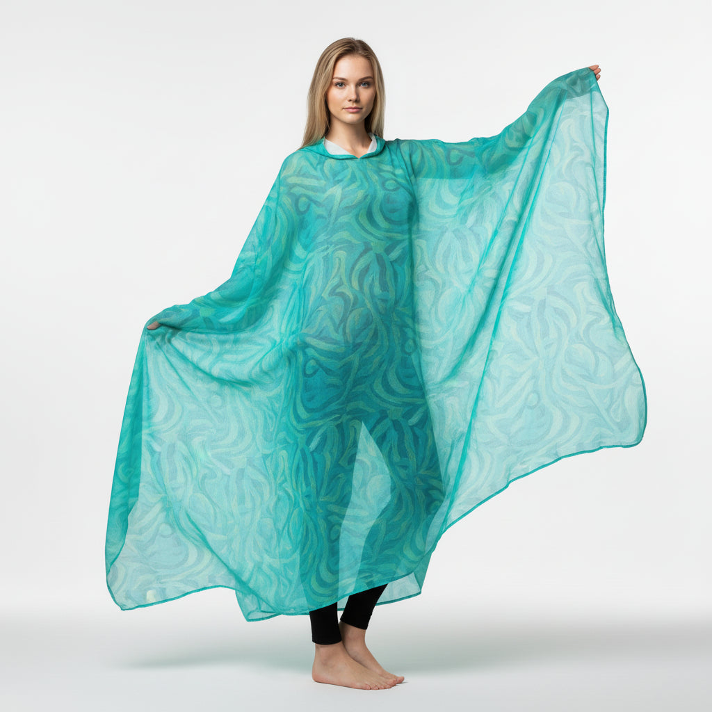 Caftan Organic Cotton Turquoise Noodles