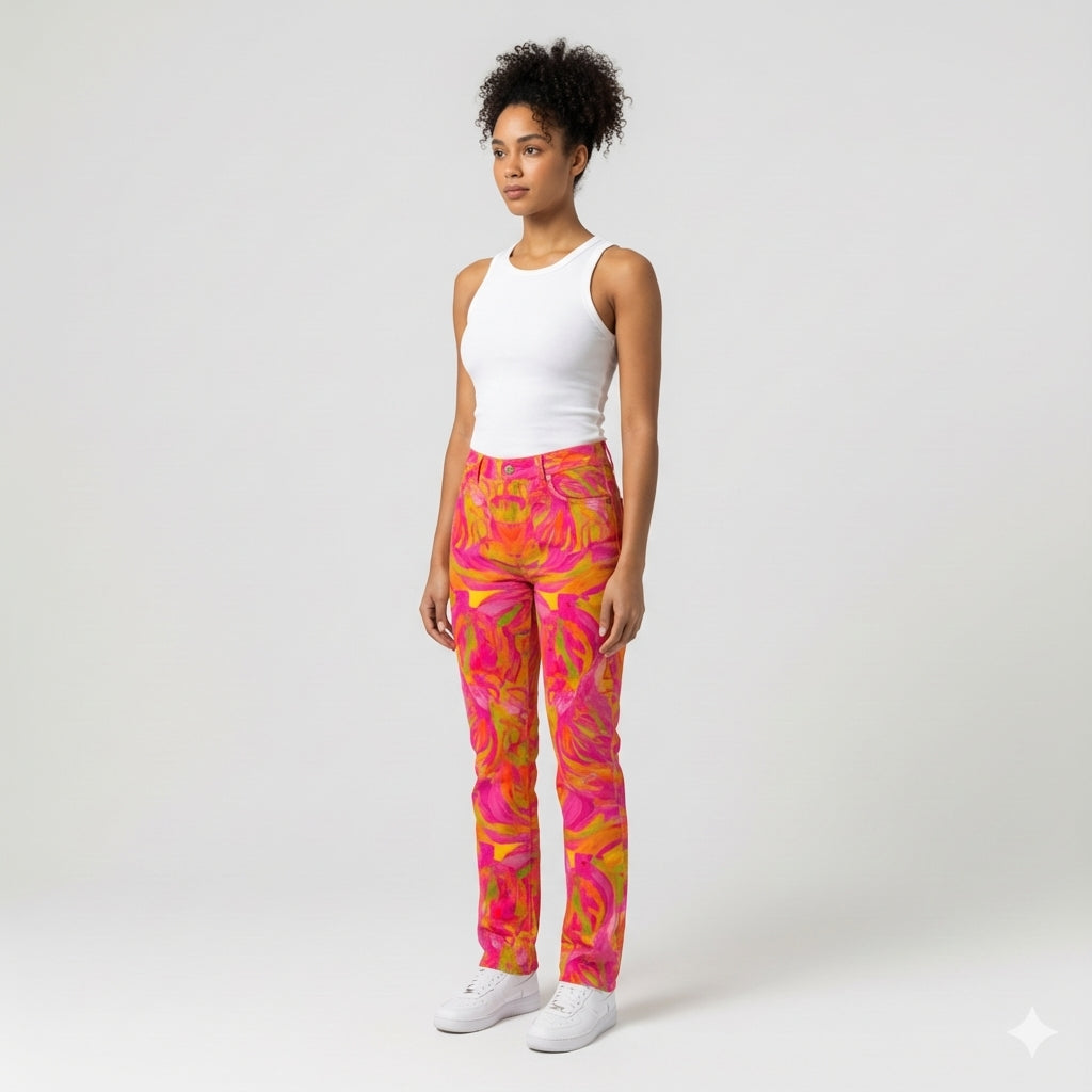 Skinny Jeans Pink Noodles