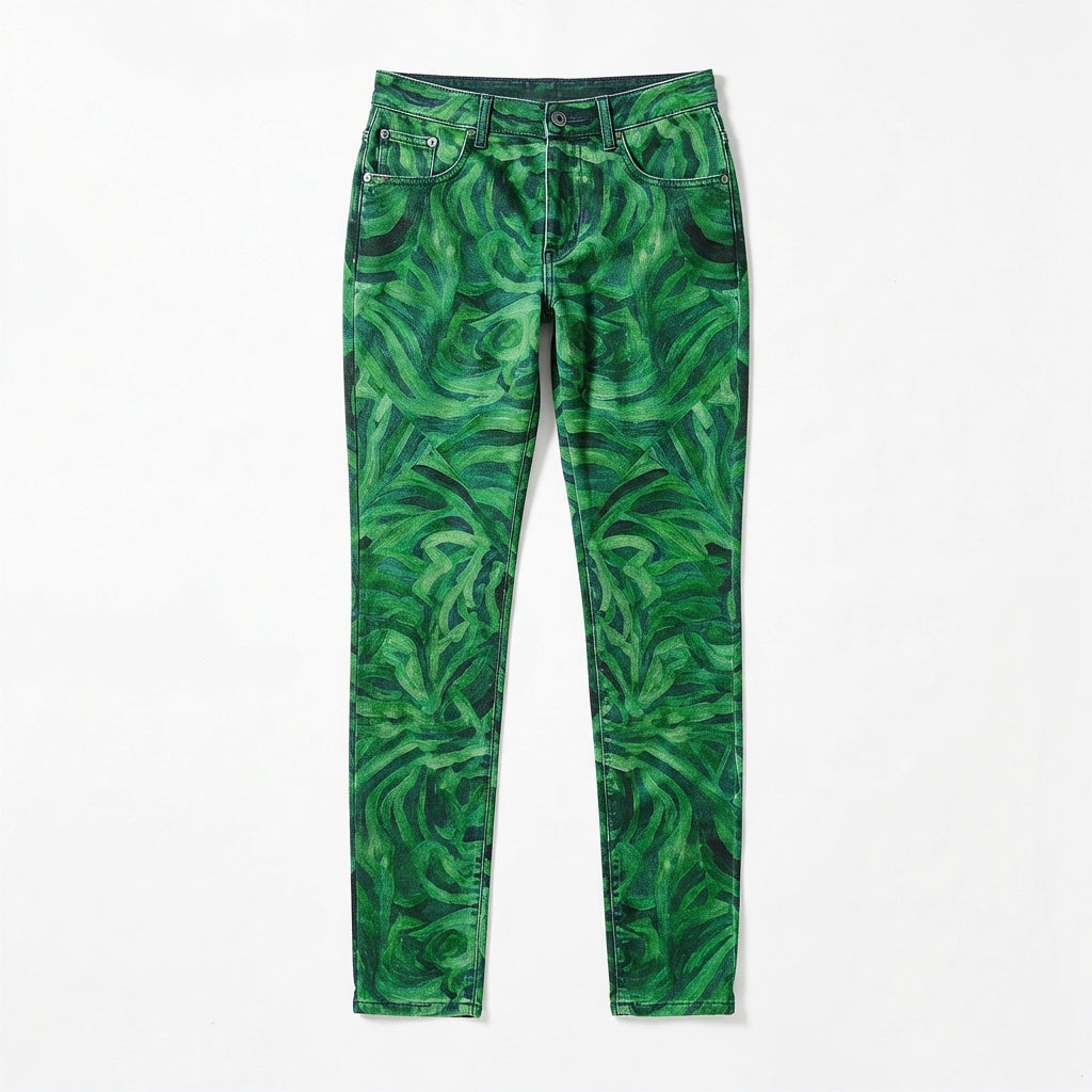 Skinny Jeans Dark Green Noodles