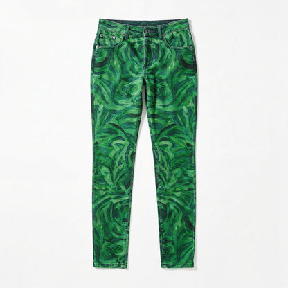 Skinny Jeans Dark Green Noodles